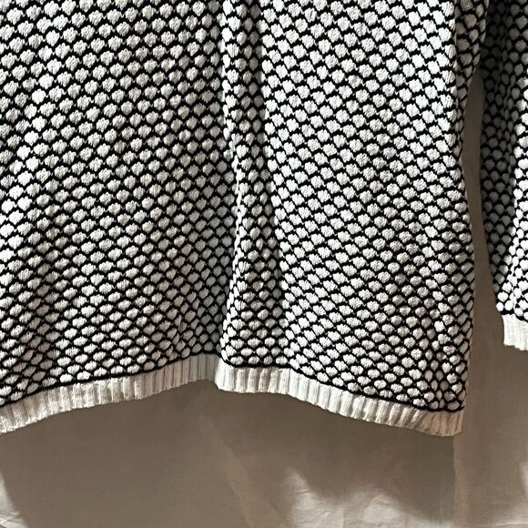 Karen Scott Cotton Texture 2-Tone Turtleneck Long Sleeve Sweater Large - Picture 2 of 8